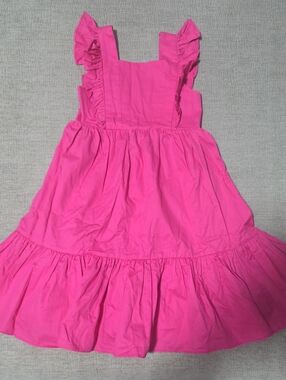 Bardot Hot Pink Ruffle Strap Cotton Dress